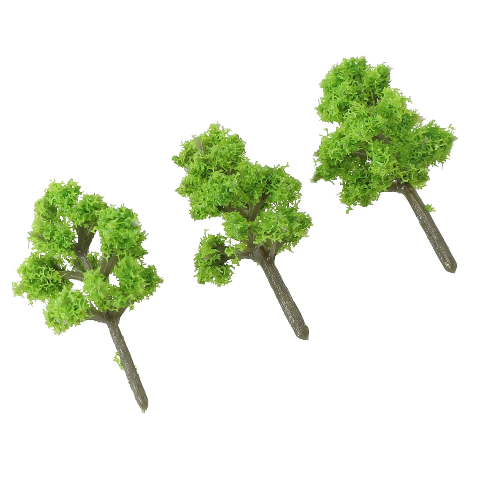 Set of 10 Plastic Model Trees for Railroad Diorama and for mini Scenery Suitable for Model Train Layout and Scale Scene