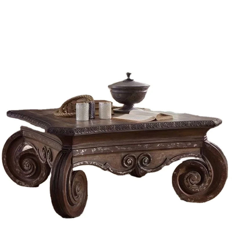 European style retro old fashion high-end living room coffee table