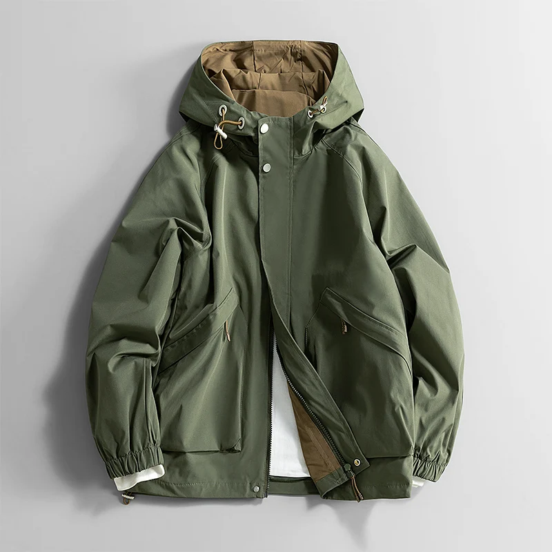 

Autumn Breathable Fishing Camping Windproof Jackets Men Women Clothing Men Jacket Hooded Windbreaker Trench Coats Plus Size