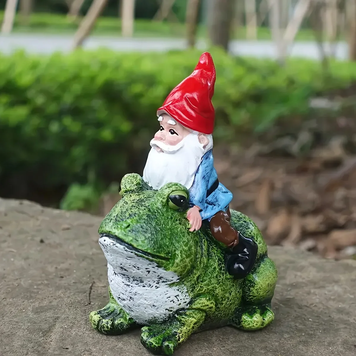 

1pc Riding Frog Garden Elder, Outdoor Garden Elder for patio, lawn, yard and garden decoration