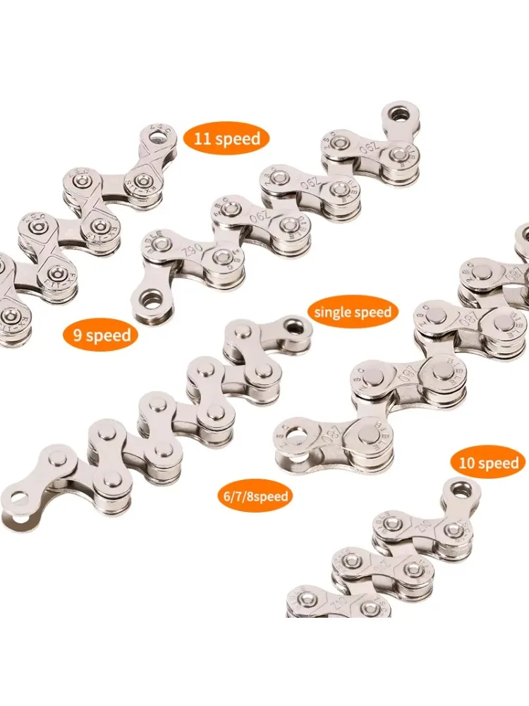 AliExpress NONE Single 6 7 8 9 10 11 12 Speed MTB Bicycle Silver 24/27/30/33 Chains Part Missing Link Mountain Bike Chain
