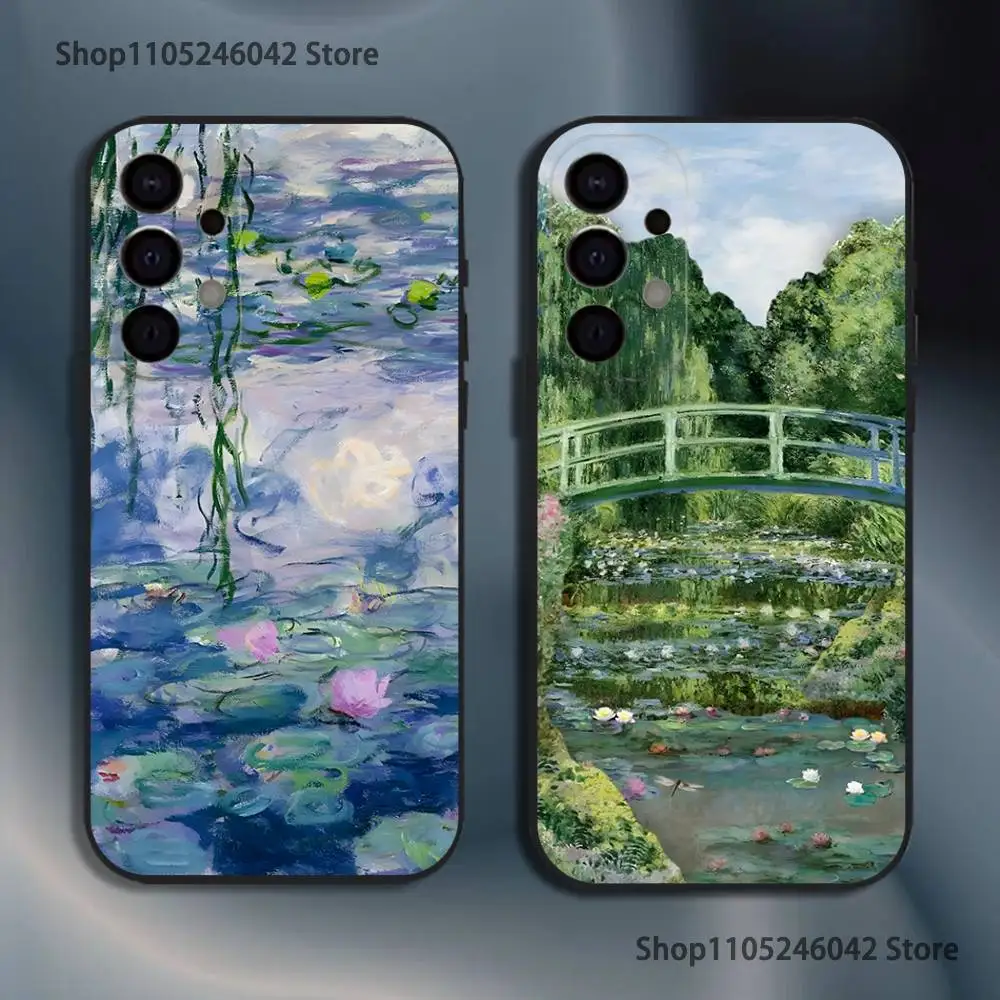 

C-Claude Monet Garden Paint Phone Case For Samsung S26,S25,S24,S21,S22,S23,S30,Ultra,S20,Plus,Fe,Lite,5G Black Cover