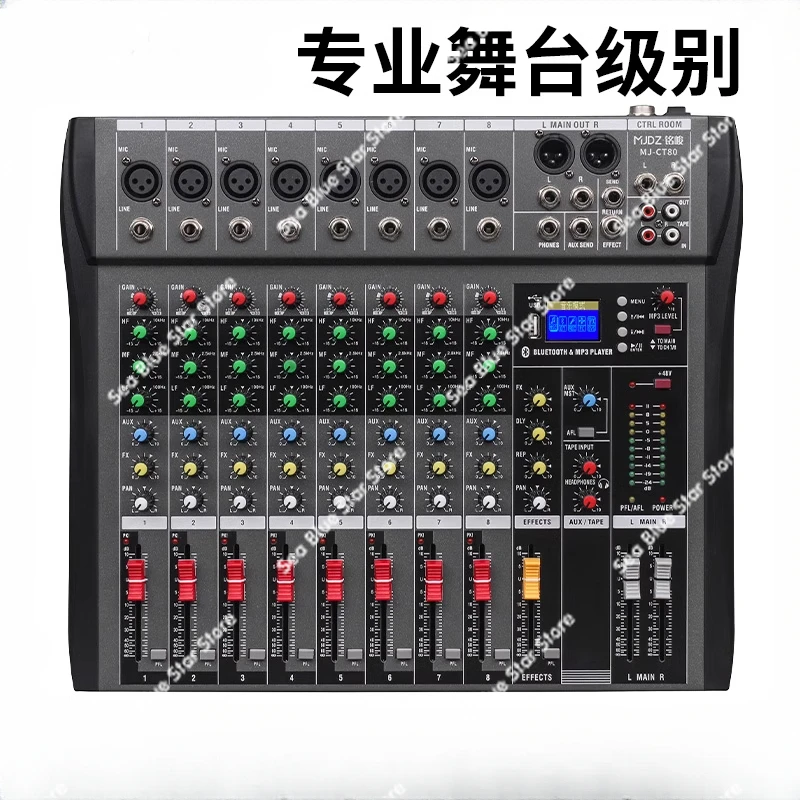 Professional Mixer 6 Channels 8 Channels with DSP Reverb Effect Bluetooth USB Playback Recording Stage Performer Home K Song