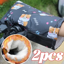 New Motorbike Winter Anti-Cold Keep Warm Gloves Electric Bike Thickened Padded Cotton Handlebar Sleeves Motorcycle Accessories