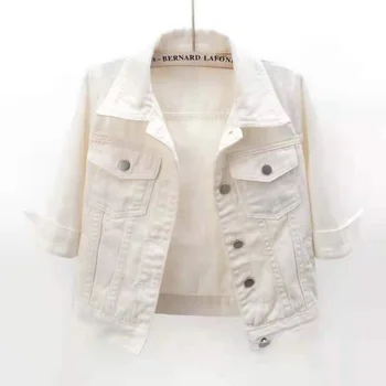 Women Denim Jacket Spring Autumn Short Coat Pink Jean Jackets Casual Tops Purple Yellow Purple Blue Loose Tops Lady Outerwear 4 Women Denim Jacket Spring Autumn Short Coat Pink Jean Jackets Casual Tops Purple Yellow Purple Blue Loose Tops Lady Outerwear 4