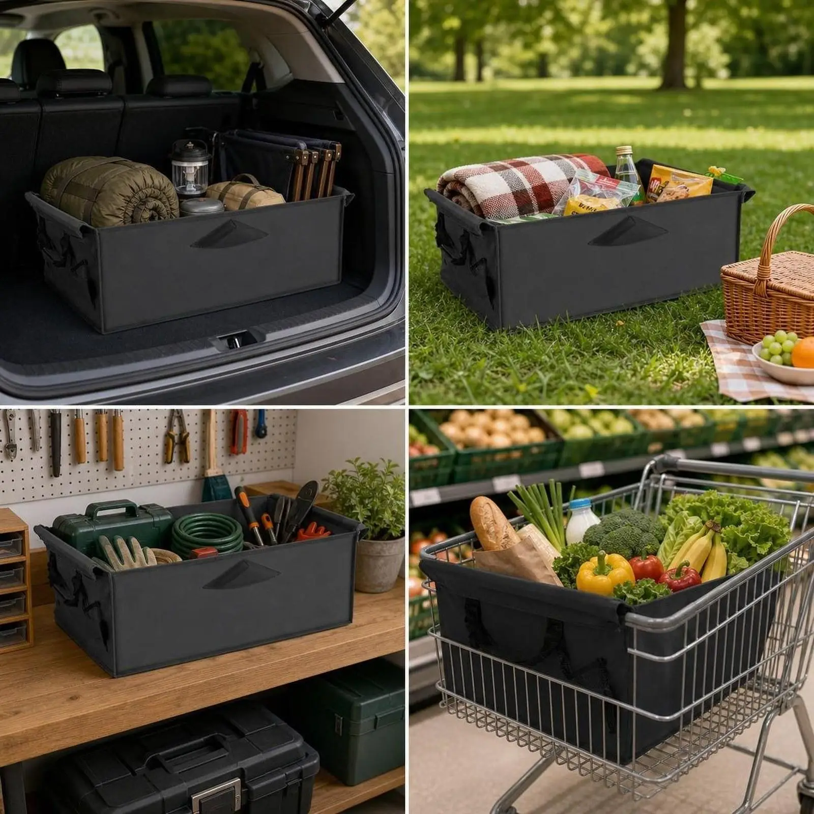 Wagon Liner Oxford Cloth Foldable Waterproof Wagon Cloth Pocket Shopping Cart Bag Replacement for Grocery Folding Utility Carts