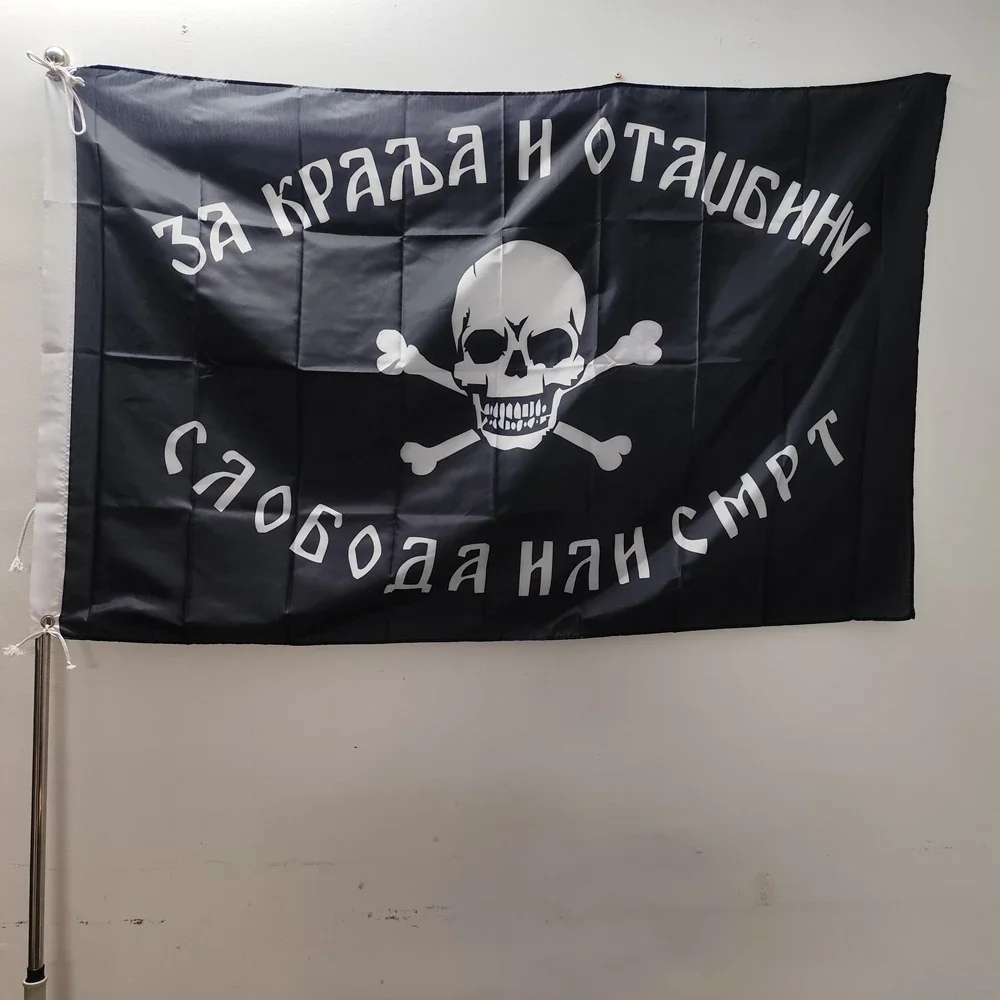 Jolly Roger Pirate Flag 90x150cm Pirate Skull And Cross Crossbones Sabres with Grommets