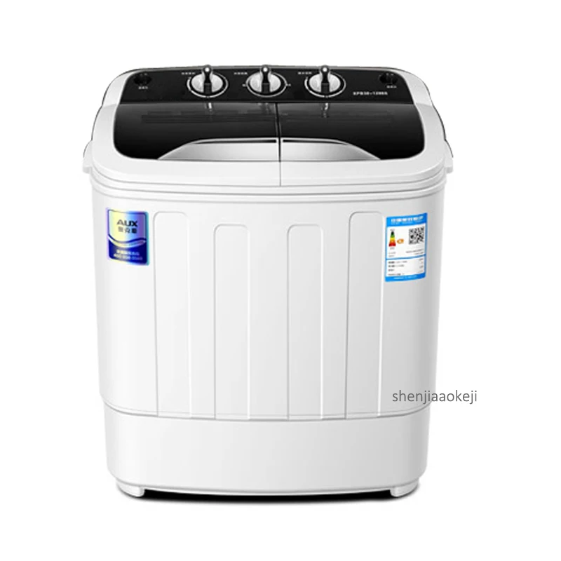 New Home/dormitory Washing Machine Double-barrel Mini Garment Washer Semi-automatic   Elution-integrated Washing Machine 220v