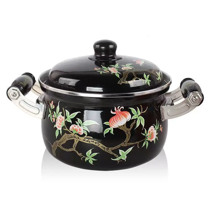 

Thickened Enamel Stew Pot Household Kitchen Cookware Cooking Noodle Stew Soup Exquisite Soup Pot