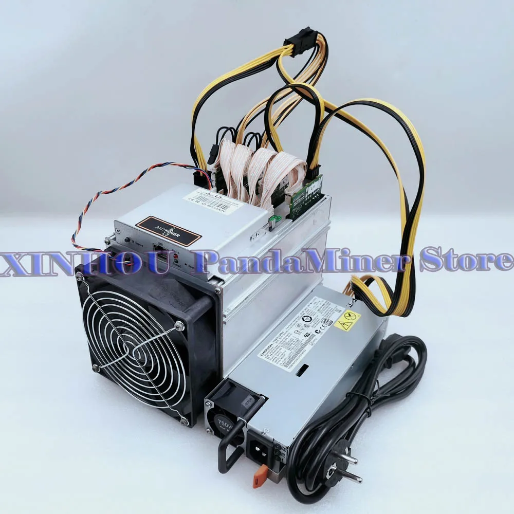 

Litecoin Dogecoin miner Used Antminer L3 miner WIth PSU 250MH/s 380W Scrypt LTC Doge ASIC Good For Home Mining Miner Low Noise