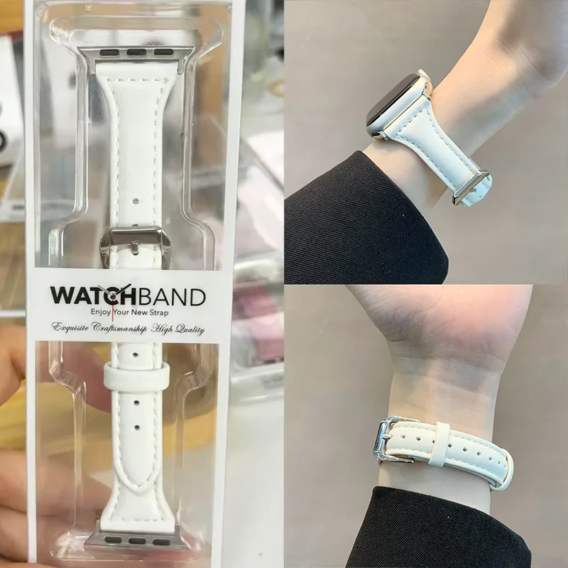 leather strap For Apple Watch Bands Ultra3/2 49mm 41mm 45mm 46mm 42mm Slim bracelet iWatch Series 11 9 8 7 SE 3 6 5 4 10 40/44mm