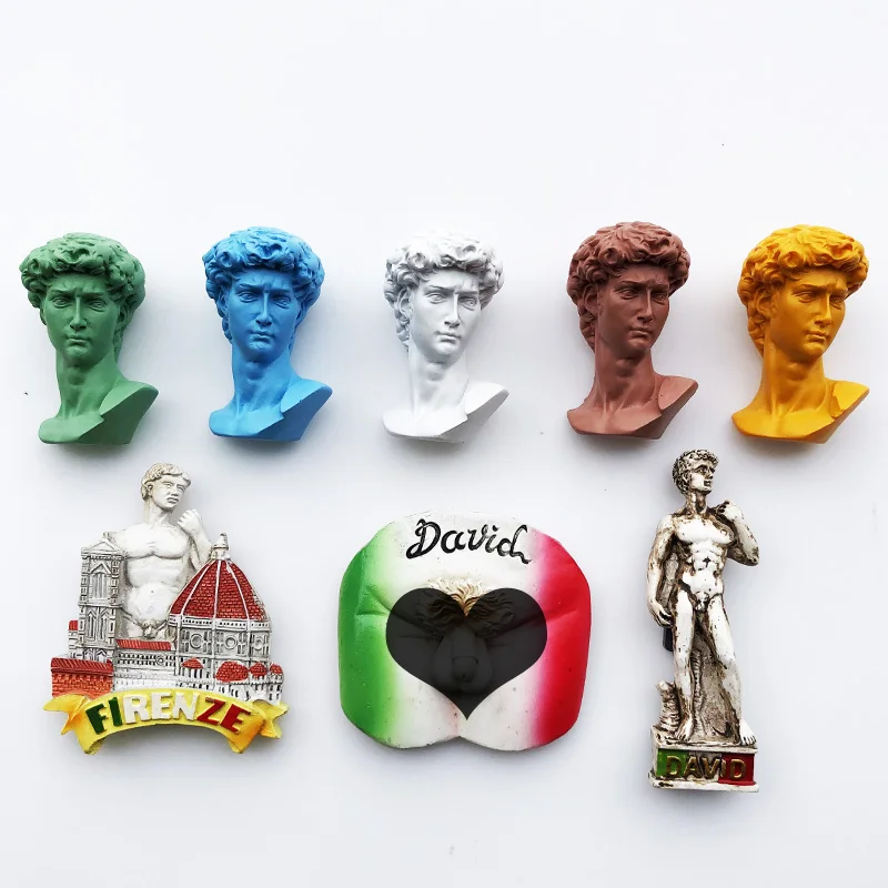 

Europe Italy David 3D Fridge Magnets Tourism Souvenir Refrigerator Magnetic Sticker Collection Handicraft Gift