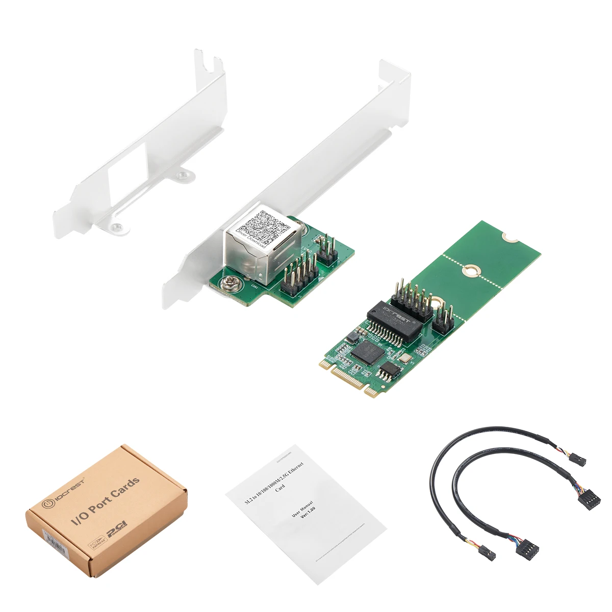 Chipset Intel I225 2.5 gbase-t 1 Port 2500 mb/s M.2 b klucz M klucz do karty Ethernet PCIe 2.5gb RJ45 LAN karta kontrolera