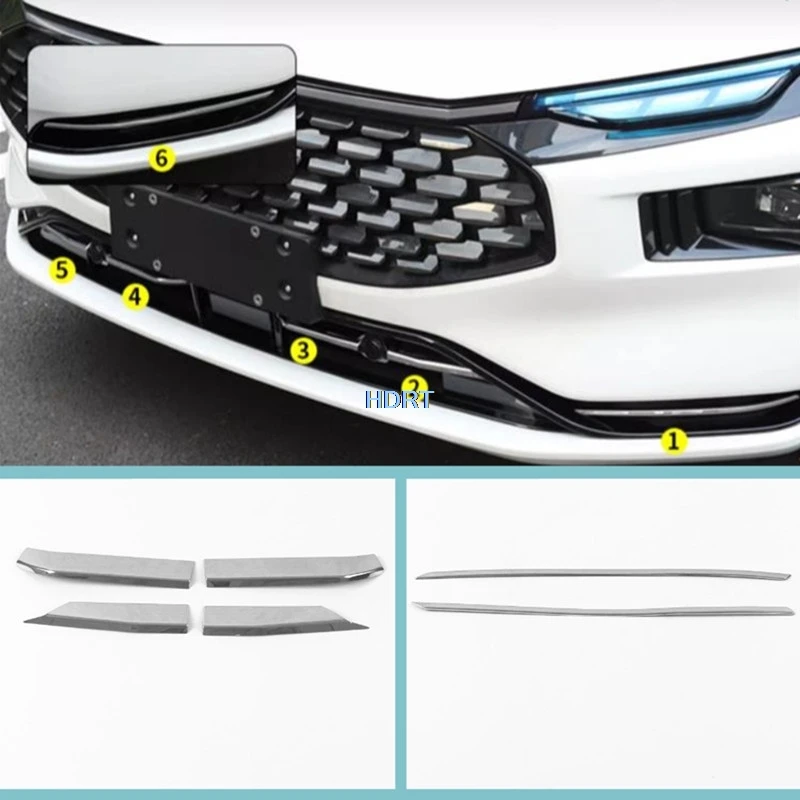 Front Lower Hood Mesh Molding Grille Strip Cover Luxury/Sport Version Car Styling Trim Exterior Sticker For Ford Mondeo 2022 +