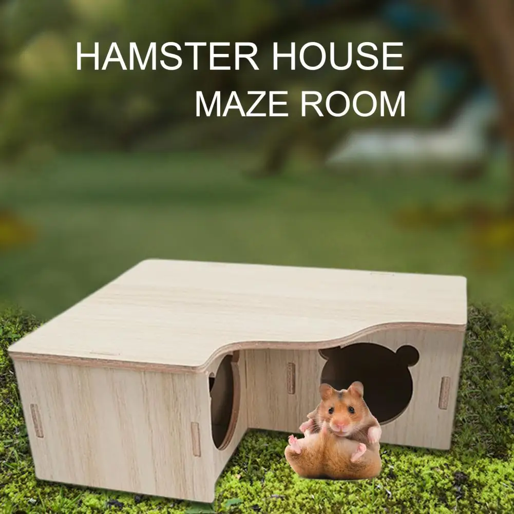 Rat Hideout House  Ornamental Guinea-pig Hamster Hideout House Toy  Multi-Room Hut Guinea-pig Nest