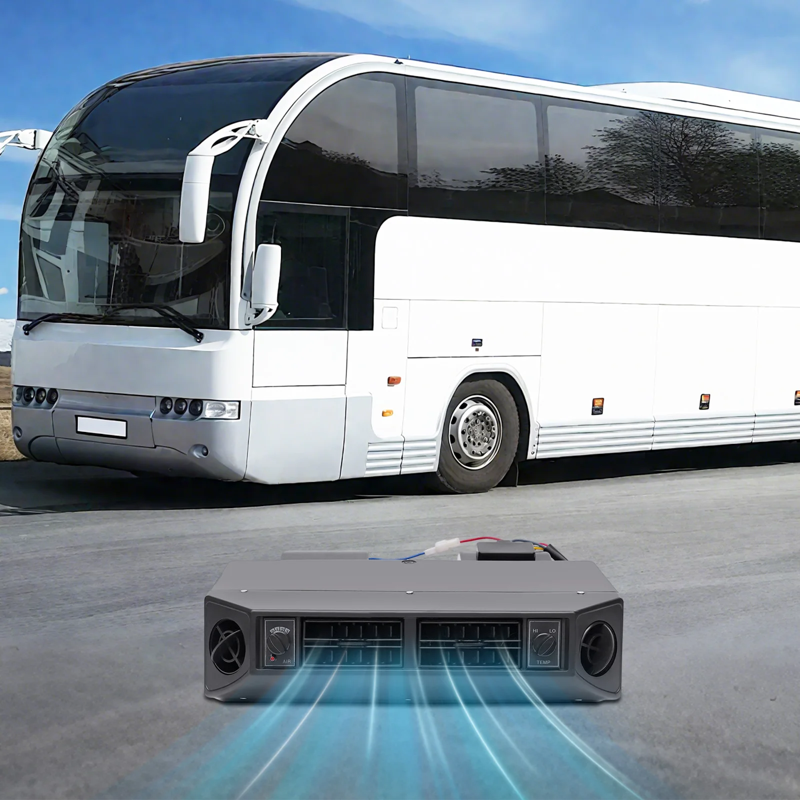 

Universal 12V AC Evaporator,Adjustable 3 Speed Air Flow,Heat&Cool,For the Modification of Cars,Agricultural/Engineering Vehicles