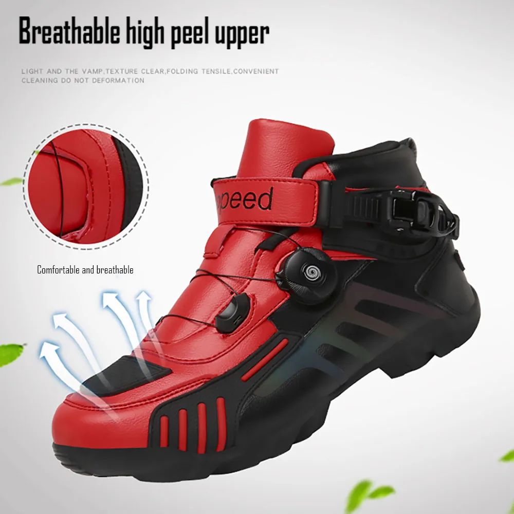 Motorcycle Boots Men Motocross Safety Protection Shoes Outdoor Motos Off-Road Racing Waterproof Anti Slip Short Boot motorcycles