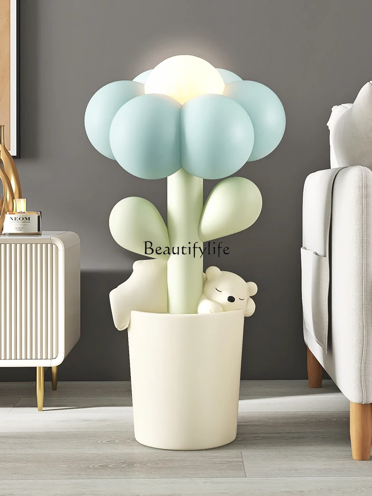 

Living room large flower lamp floor ornament home jewelry TV cabinet sofa