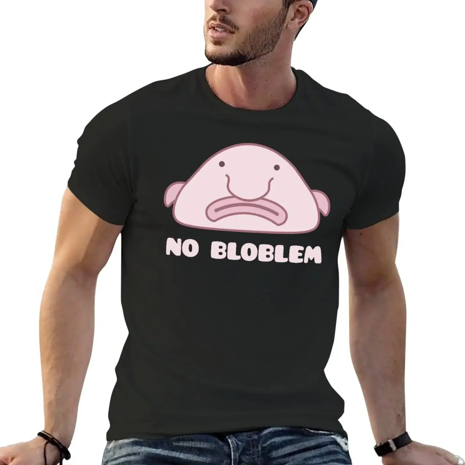 No Problem Blobfish T-Shirt basketball graphic tees quick drying graphic tee shirt vintage t shirts T-shirt men