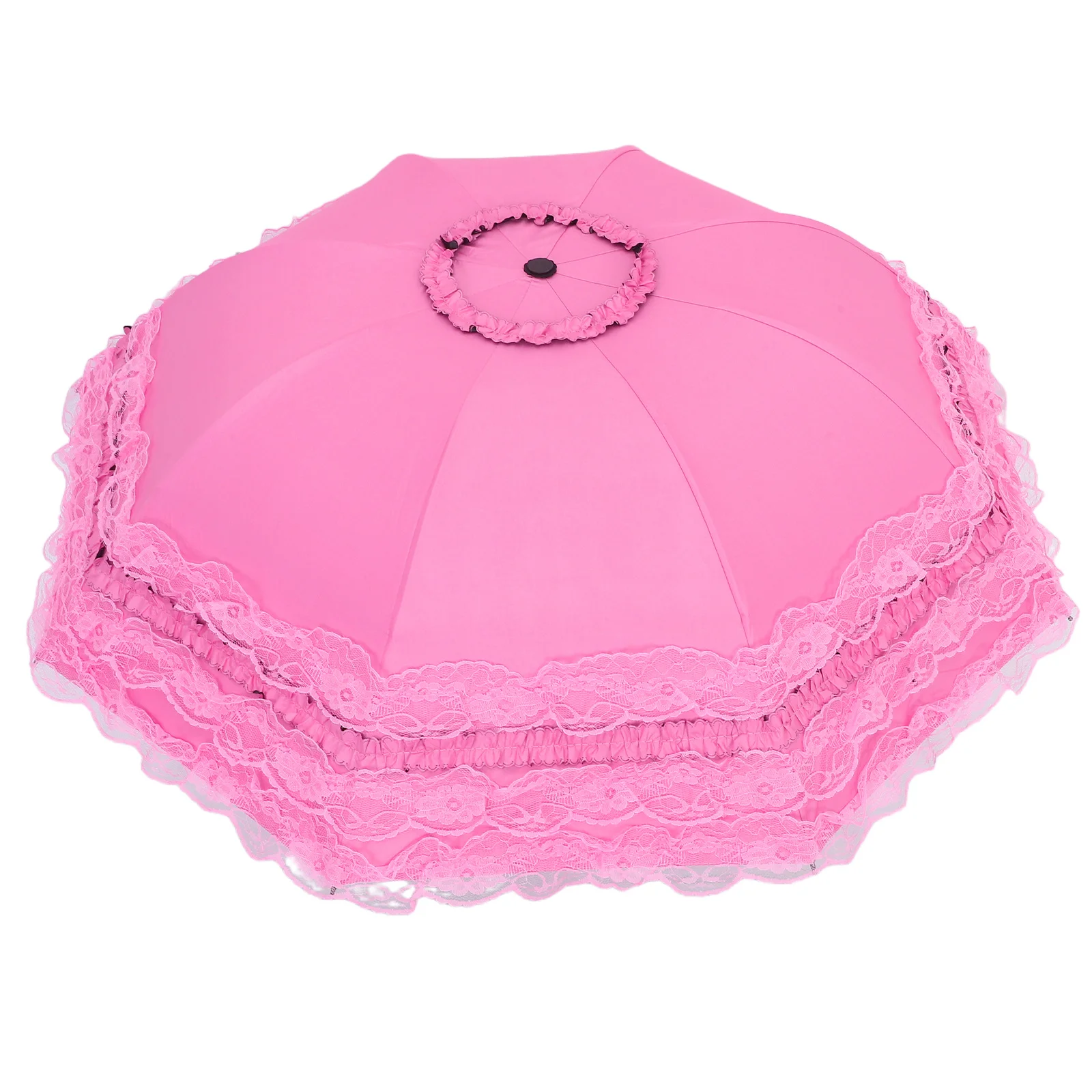 

Women Folding Lace Parasol Elegant Floral Sun Umbrella Portable Windproof Uv Protection Travel Parasol Beach Wedding