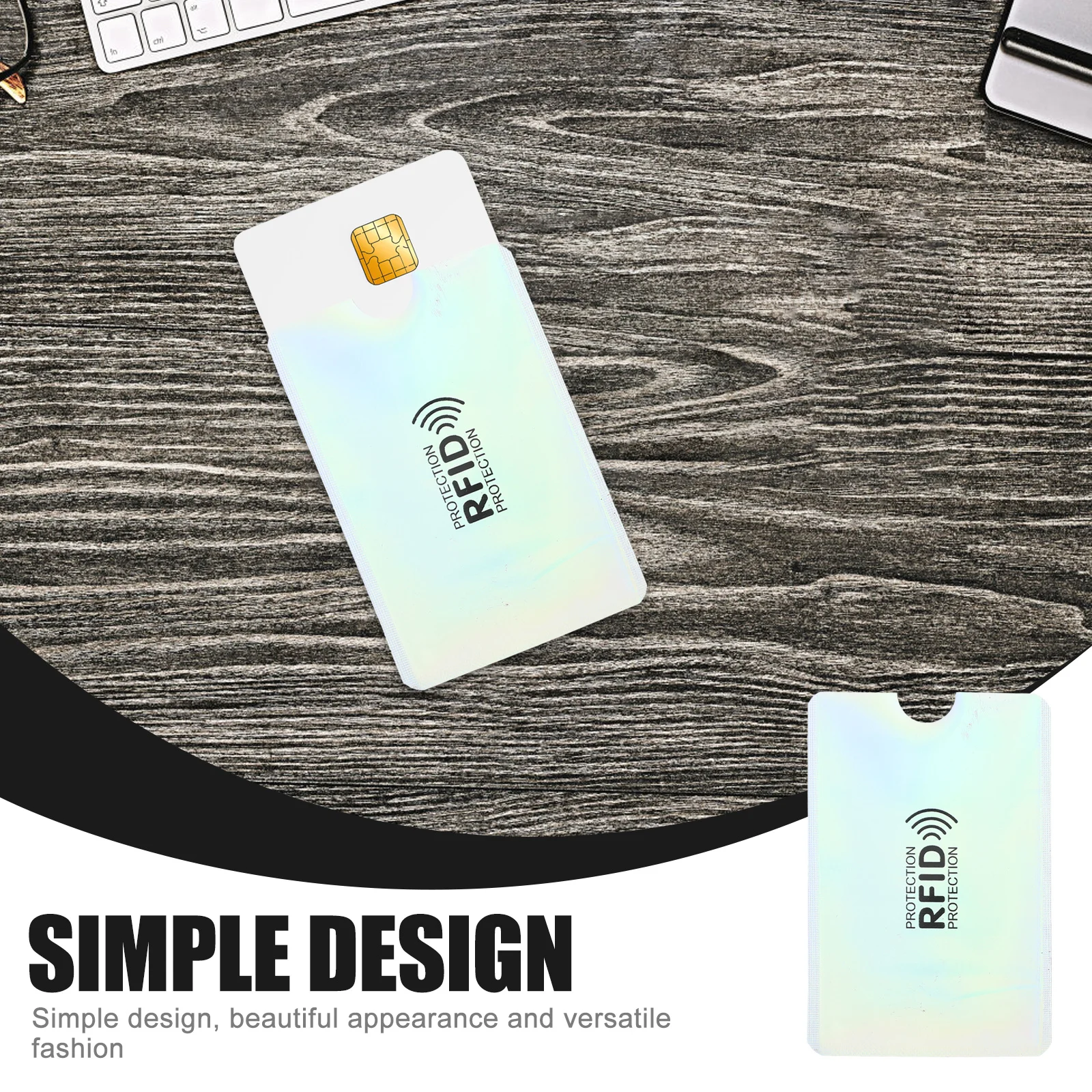 

10Pcs Portable Rfid Blocking Id Card Sleeves Slim Lightweight Aluminum Foil Credit Bank Card Protector Holder for Daily Use
