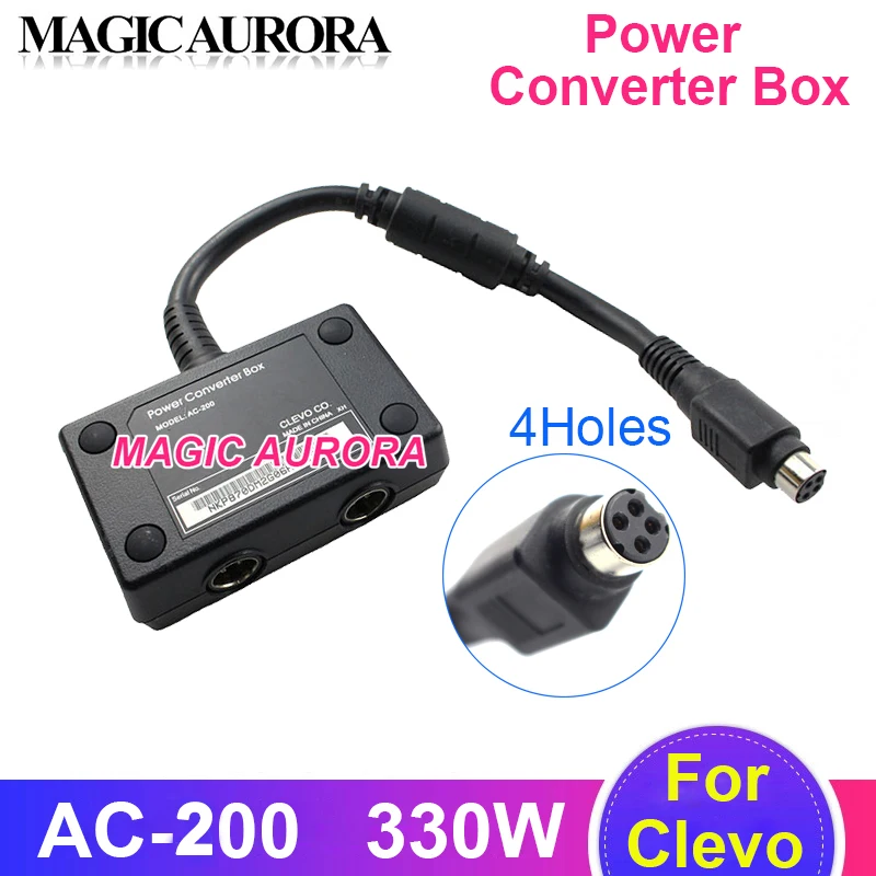 

Original AC-200 Laptop Power Adapter Port 4Holes For CLEVO P870tm MSI Gaming Notebook Power Converter Box 19.5V 16.9A 330W 230W