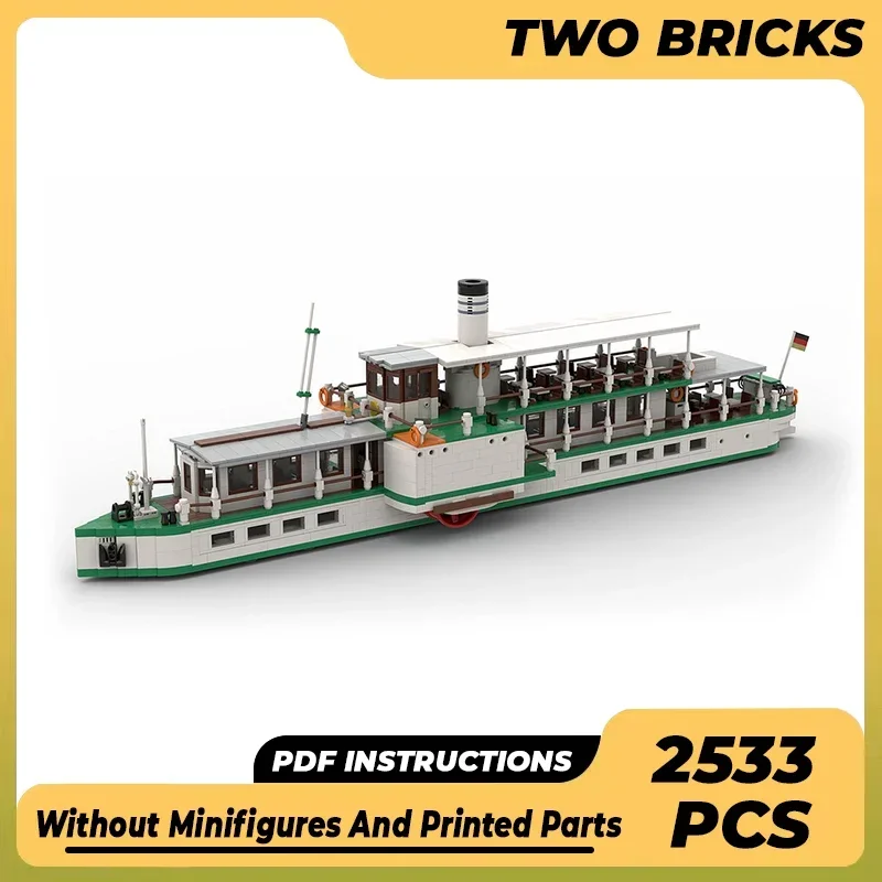 Port Transport Ship Model Moc Building Bricks Axony Steam-Ship Technology Modular Blocks Gifts Christmas Toys DIY Sets Assembly