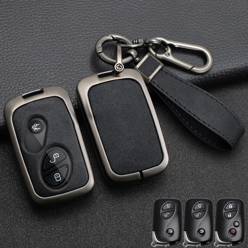 

Zinc Alloy + Leather Car Key Case Full Cover for Lexus RX270 CT200H GX400 ES240 LS460 GX460 RX350 ES350 IS250 GX460 LX570 GS430