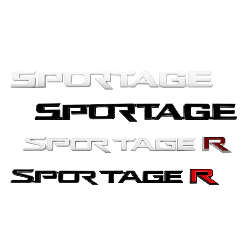 3D ABS Auto Accessories Sportage Sportage R Car Letter Logo Sticker Rear Bumper Tail Door Trunk Decals Car Styling