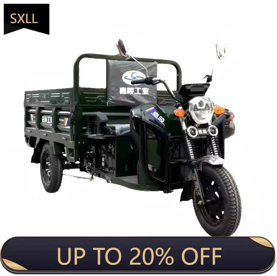 

SXLL Factory custom green JL brand 1.6 meters open 60V 1000W electric freight tricycle 800 kg load capacity 90 kilometers cruisi