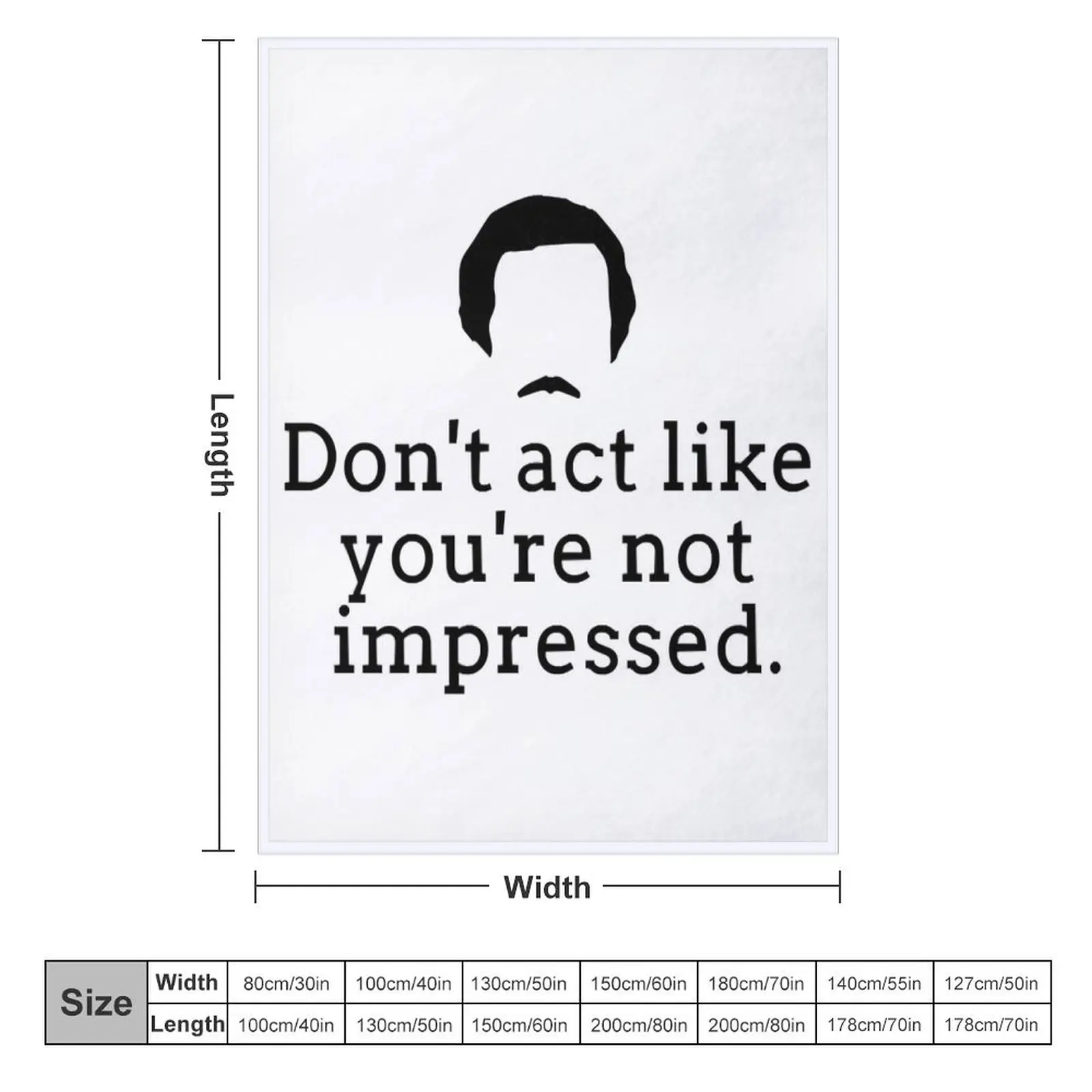 Don't act like you're not impressed Throw Blanket Cute Plaid funny gift Cute Blankets