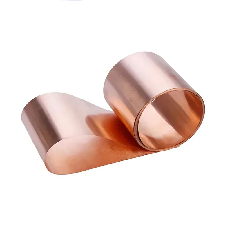 

High Purity 99.99% T2 Red Copper Foil Strip 1M Length Thk0.05-1mm Width5-120mm