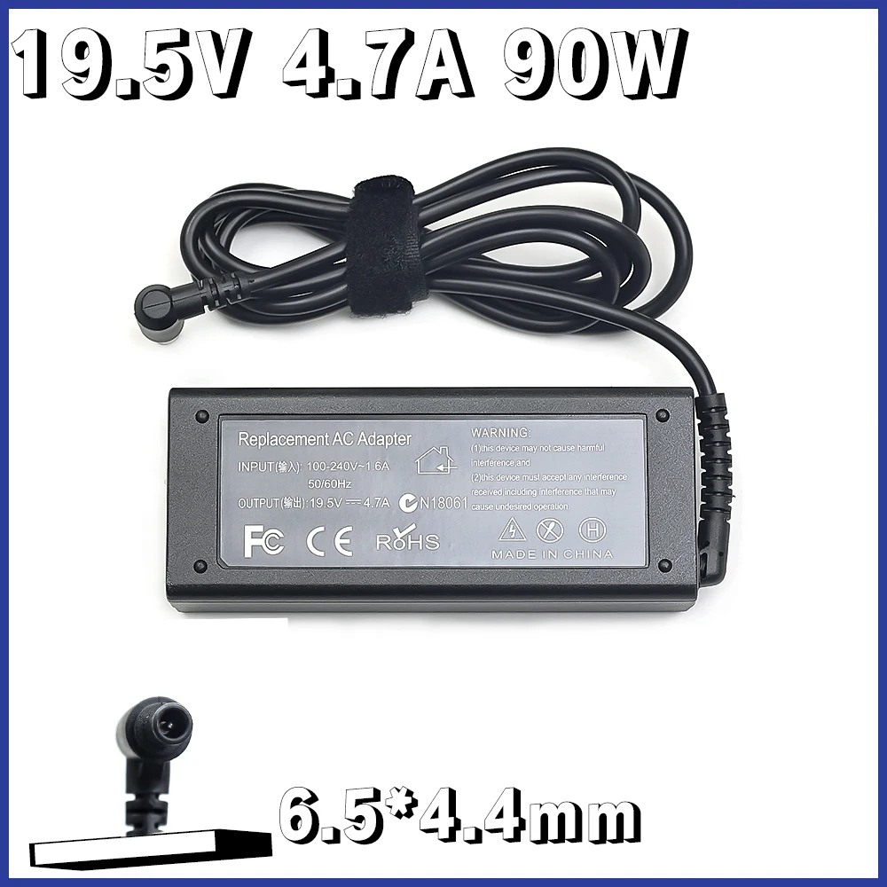 

19,5 В, 4,7 А, 90 Вт, 6,5*4,4 мм, зарядное устройство, адаптер для ноутбука Sony Vaio PCG-61511L VGP-AC19V20 VGP-AC19V29 VGP-AC19V31 VGP-AC19V32 33