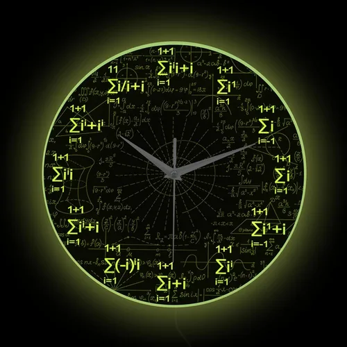 시그마 수학 기호 전기 디스플레이 사인, LED 조명 벽시계, 교실 장식, 수학 교사, 머저리 괴짜, 수학자 선물 