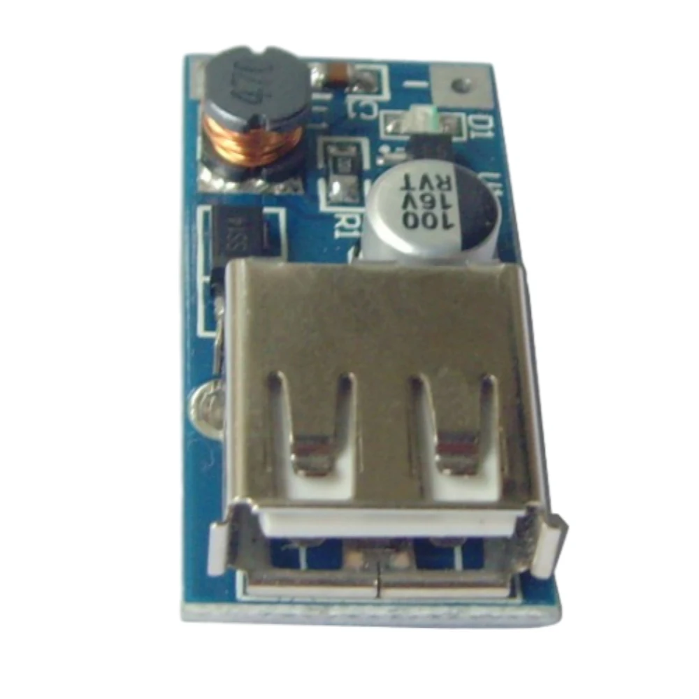 USB Step-Up Módulo de Alimentação com Display LED, DC-DC Converter, Boost Power Supply Board, DC0.9V-5V para DC5V