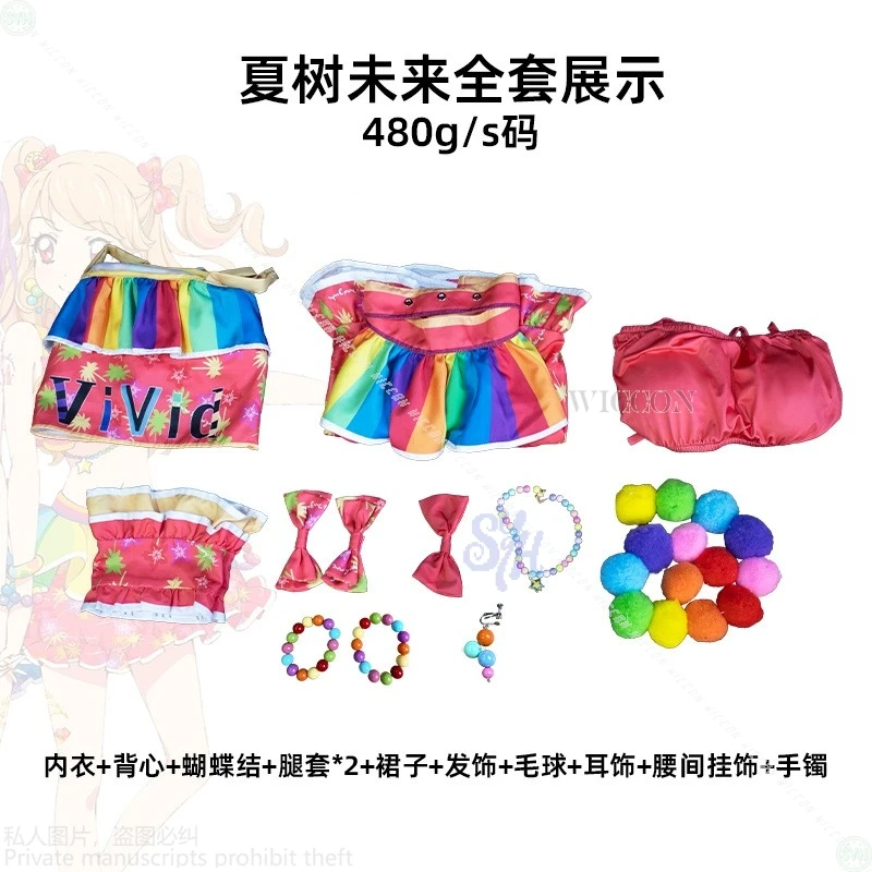 Natsuki Mikuru Cosplay Anime Aikatsu！ Costume Kawaii Idol Stage Uniform Sexy Swimming Bikini Jirai Kei Girls Halloween Party Cos