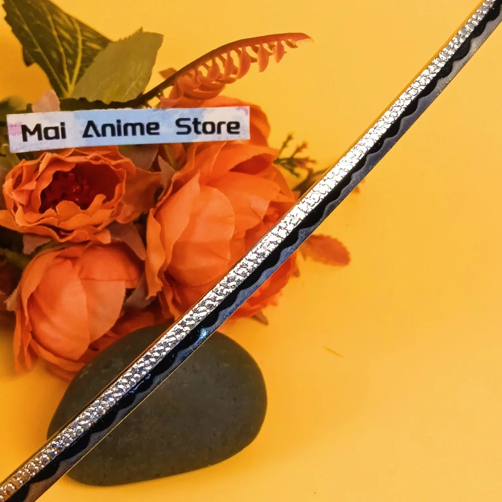 9.8 بوصة أنيمي إلدن كاتانا الأصلي الساموراي صابر القمر بليد النينجا سكين المعادن السيف الصلب الحجم الحقيقي اليابانية كاتانا لعبة هدية