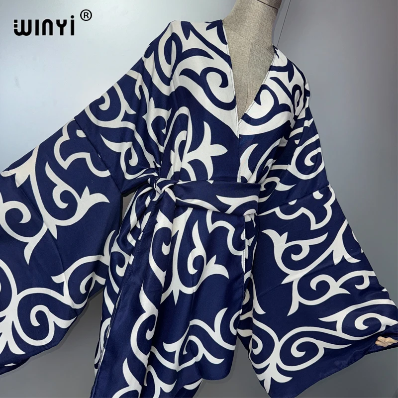 WINYI Sommer Boho Kimono Urlaub Party sexy Strickjacke Damen Bademode Strand Cover Up Strand Outfits Frau lose Kleid Boho Kaftan