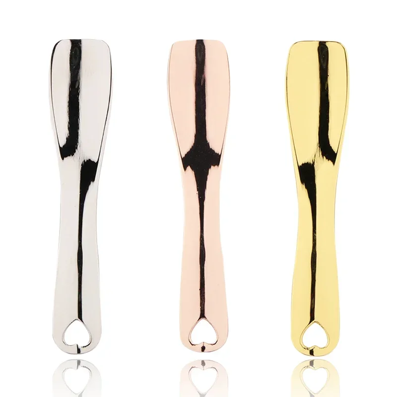 Espátula de maquillaje de Metal, cuchara curva de aleación de Zinc, máscara Facial, crema para ojos, cepillo para mezclar, Mini cuchara, palo, herramienta cosmética de belleza para el cuidado de la piel
