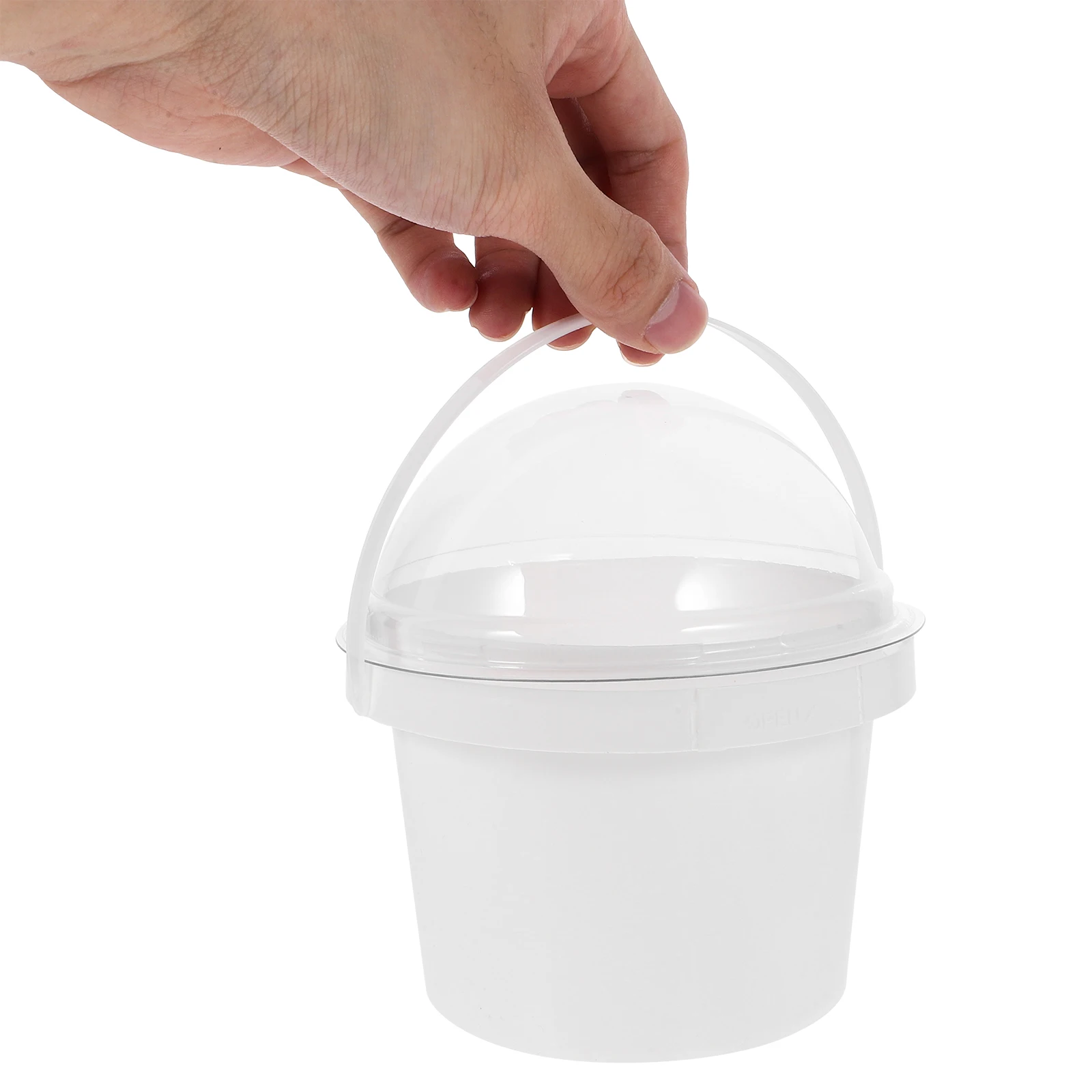 

5 Pcs Popcorn Bucket Food with Lid Homemade Ice Cream Containers Fruit Snack Lidded Plastic