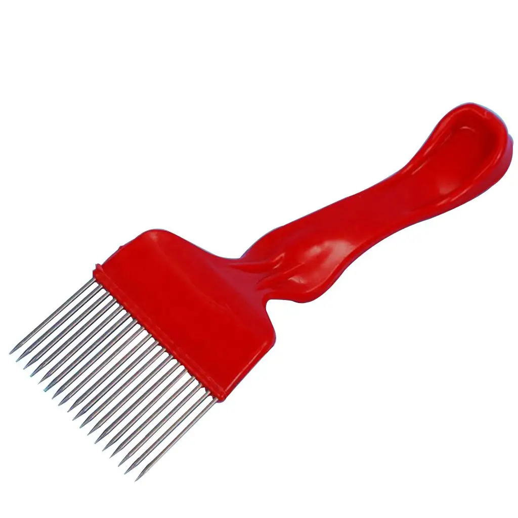 

Honey Stainless Steel Scraper Beekeeping Tine Uncapping Fork 18Pins Red Heavy Duty