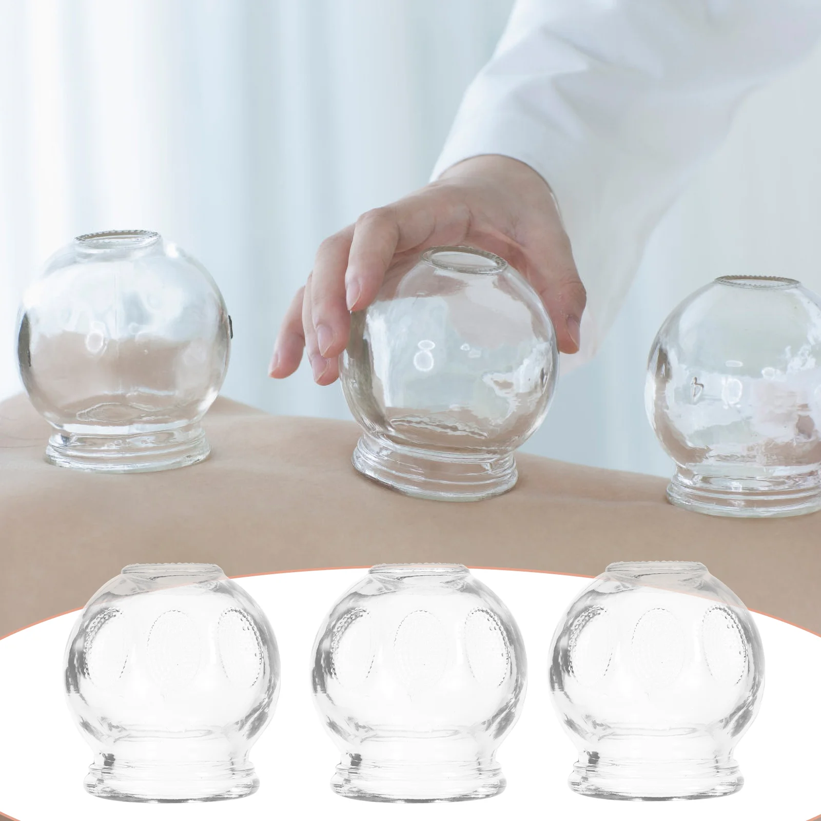 

7 Pcs Glass Cupping Professional Suction Cups Therapy Device Body Care Tool Massage Home for