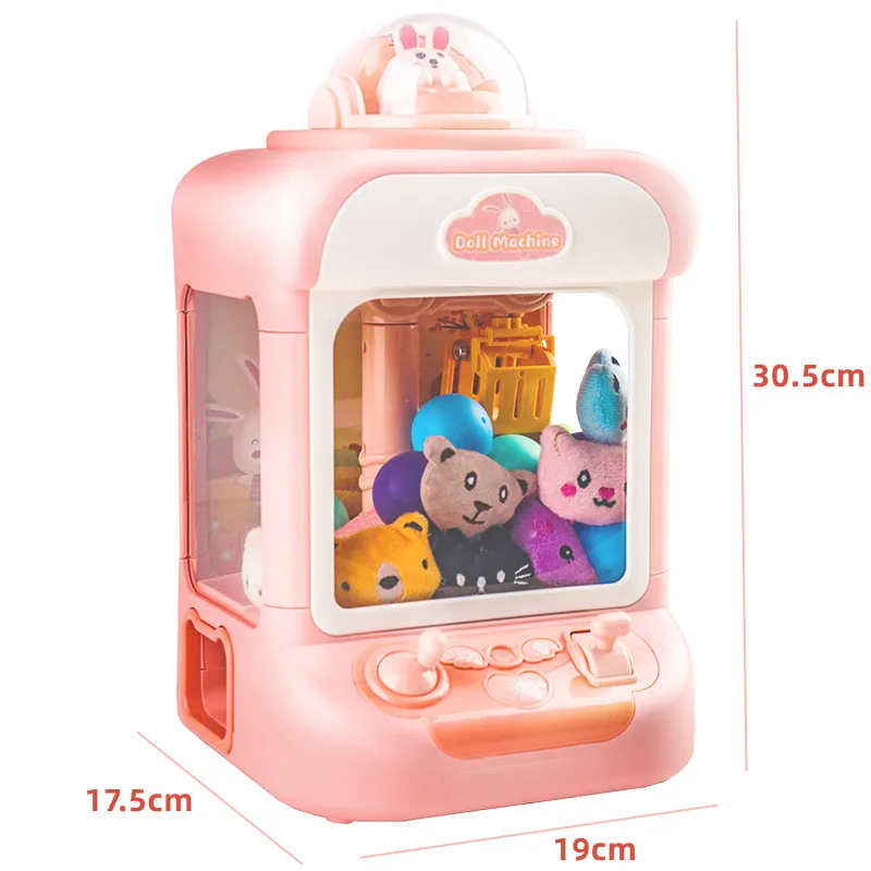 Mini Doll Claw Machine Kids Toys Coin Operated Play Game Automatic Doll Vending Machine Arcade for Birthday Children\'s Day Gift