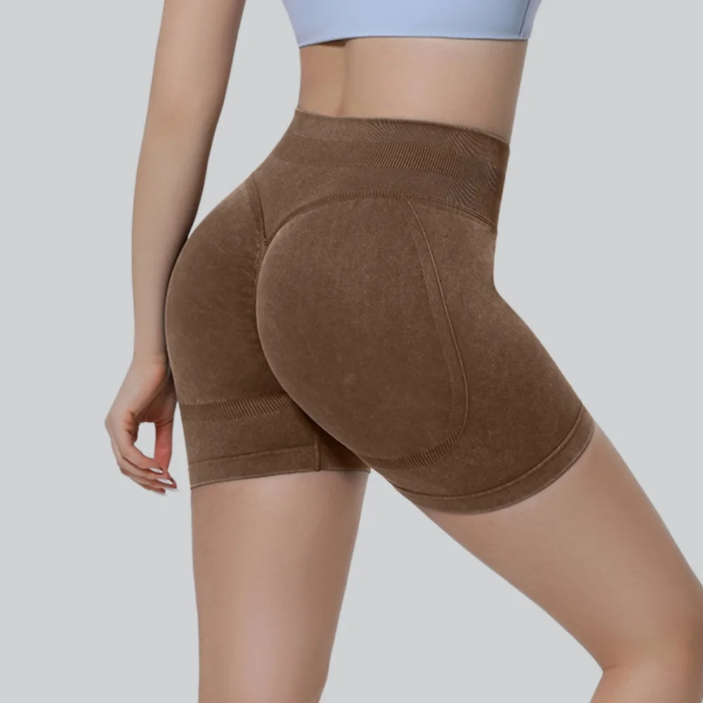 Women Seamless High Waist Sports Shorts Women's Breathable Fitness Push Up Workout Shorts Gym Running Cycling Yoga Short Pants