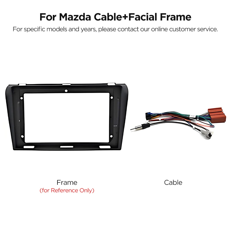2 Din 9 Inch 10 Inch Auto Middenconsole Radio Frame Kabel Voor Peugeot VW Citroen Fiat Renault Audi Benz BMW KIA Mazda opel Ford - afbeelding 1