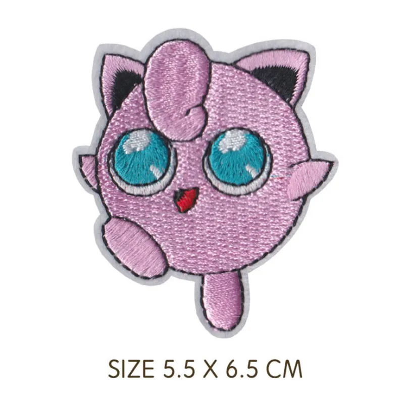 HOT 40 Style Snorlax Aufbügelbare Patches, Gestickte Kleideraufnäher, Cartoon-Aufnäher für Kinderkleidung, Umbreon Stoffaufkleber, Kleiderapplikationen