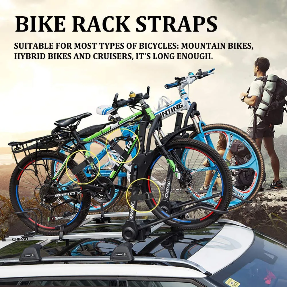

High Quality Gel Grip Stabilizer Straps Adjustable Stonger Grip Cycling Bike Rack Strap Bicycle Wheel Strap Bicycle Accessories