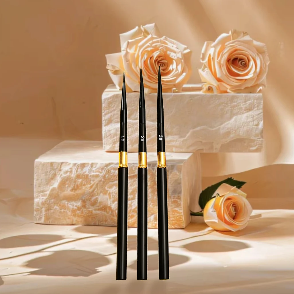 3 Sets of Detachable Nylon Brush Brushes with Soft Bristles, Professional Watercolor Gouache Oil Painting and Acrylic Painting