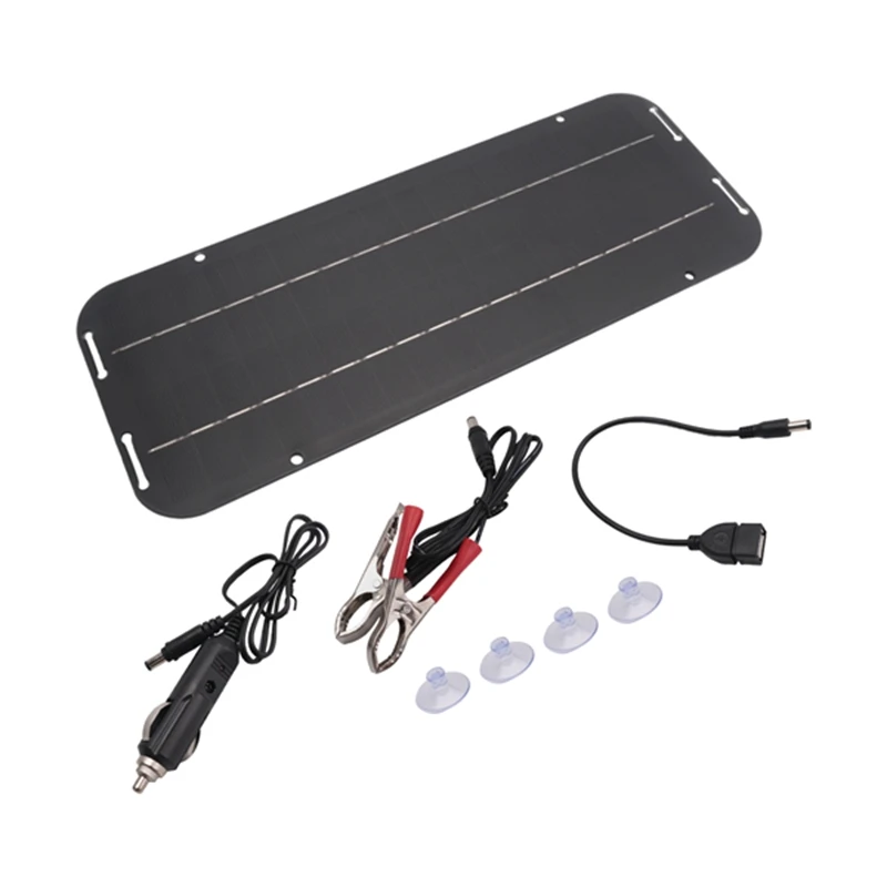 

12V 6W Solar Panels Charger Car Motorcycle Kick Scooter Portable Solar Panel Car Charger Battery Efficient Maintenance