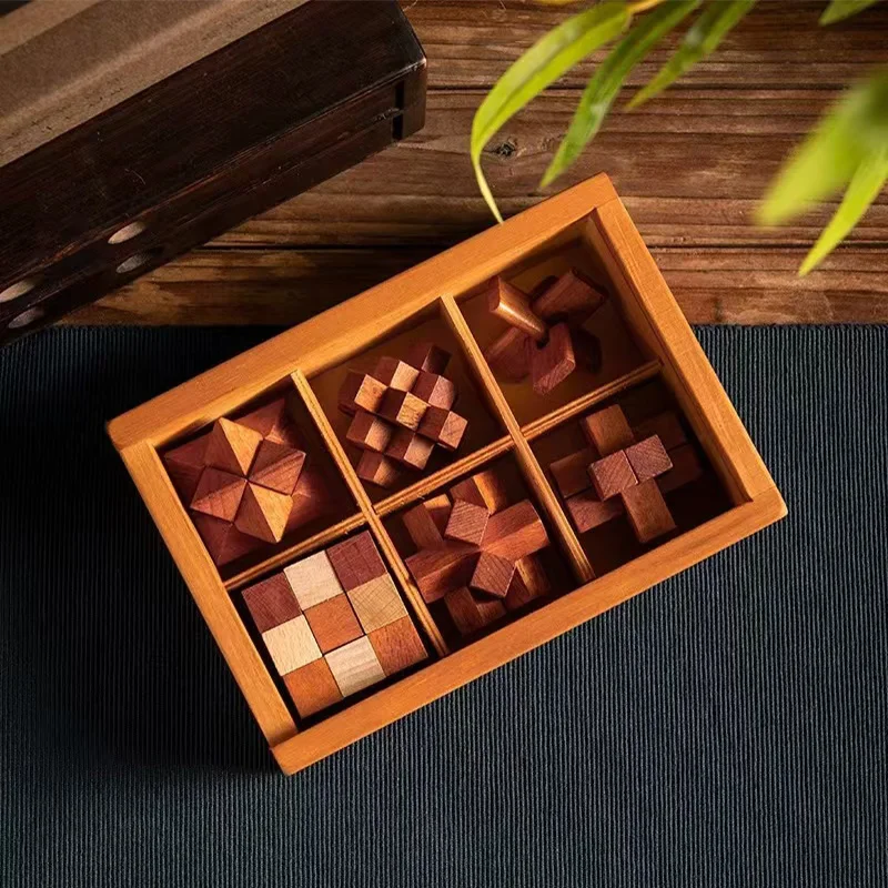 Luxe Houten Slot Puzzeldoos Brain Teasers Voor Volwassenen En Kinderen Ontwikkelaars Ontgrendelen Interlock Game Iq Test Beste Geschenken